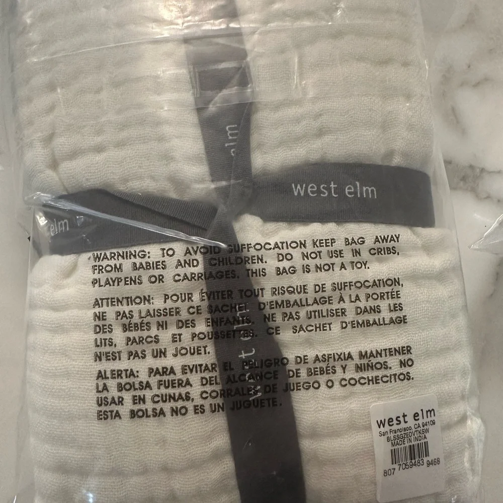 West Elm Dreamy Cotton Gauze King Shams (2) | White
